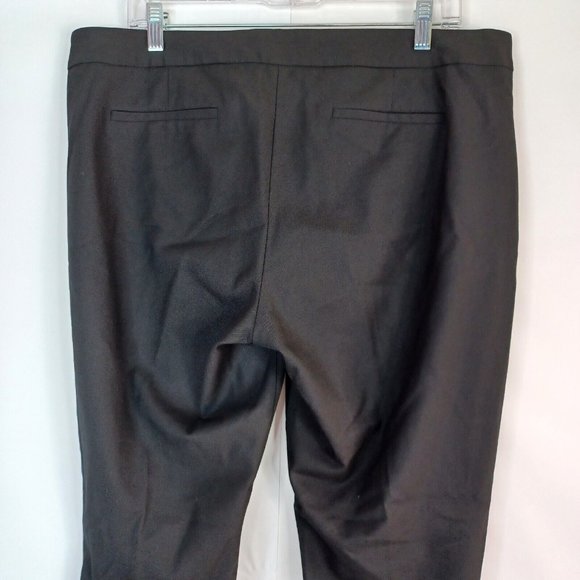 J Crew Womens Bi Stretch Wool Blend Side Stripe Trousers Black w Pockets size 14 - Picture 7 of 13